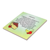 Käsekuchen-Gedicht Fliese (Seite)