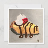 Käsekuchen mit Himbeeren Karte (Vorderseite)