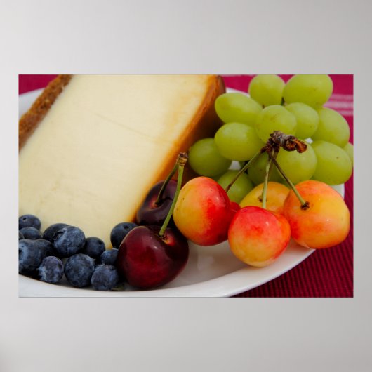 Käsekuchen mit Obst Poster (Vorne)