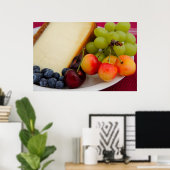 Käsekuchen mit Obst Poster (Heimbüro)