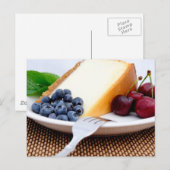 Käsekuchen mit Obst Postkarte (Vorne/Hinten)