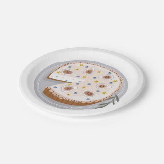 Käsekuchen Pappteller (Schrägansicht)