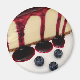 Käsekuchen und Blaubeeren Magnet