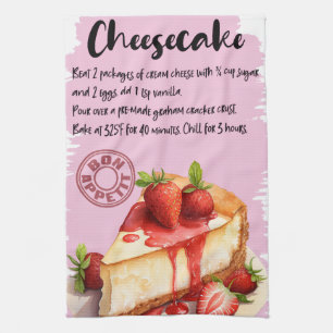 Käsekuchenrezept Geschirrtuch