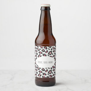 Käsekuze, Tierdruck, Leopard, Geparden Bierflaschenetikett