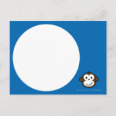 Käseky-Affen-Einladung [blau] Einladungspostkarte (Rückseite)