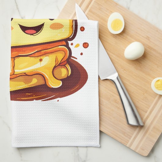 Käseliebhaber Geschirrtuch (Viertel Falte)