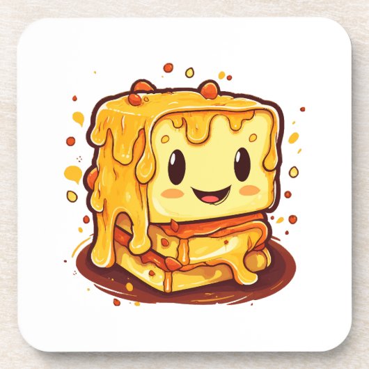 Käseliebhaber Getränkeuntersetzer (Vorderseite)