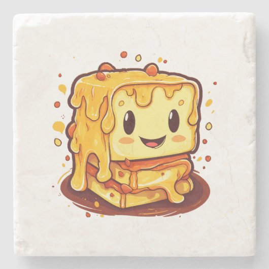 Käseliebhaber Steinuntersetzer (Vorderseite)