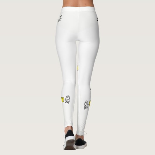 Käsemäuse Great Workout White Leggings (Rückseite)