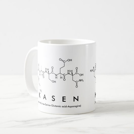 Kasen Peptid-Namen-Tasse Kaffeetasse (Vorderseite Links)