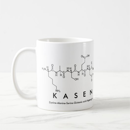 Kasen Peptid-Namen-Tasse Kaffeetasse (Links)