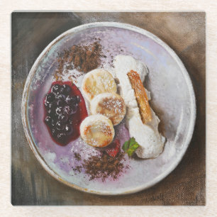Käsepfannkuchen mit Berries - Gourmet-Küche Glasuntersetzer