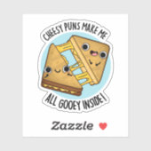 Käsepistolen machen mich in der Essenspuppe ganz s Aufkleber (Blatt)