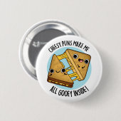 Käsepistolen machen mich in einem sonnigen Food Pu Button (Vorne & Hinten)