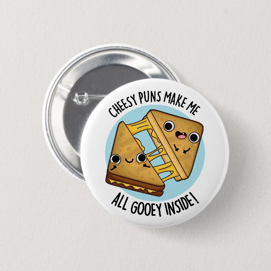 Käsepistolen machen mich in einem sonnigen Food Pu Button (Vorne & Hinten)