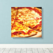 Käsepizza Leinwanddruck (Insitu (Holzboden))