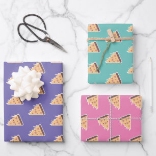 Käsepizza  Pepperoni-Fleischscheiben triefend Geschenkpapier Set