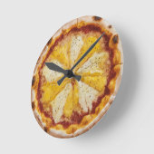 Käsepizza Runde Wanduhr (Winkel)