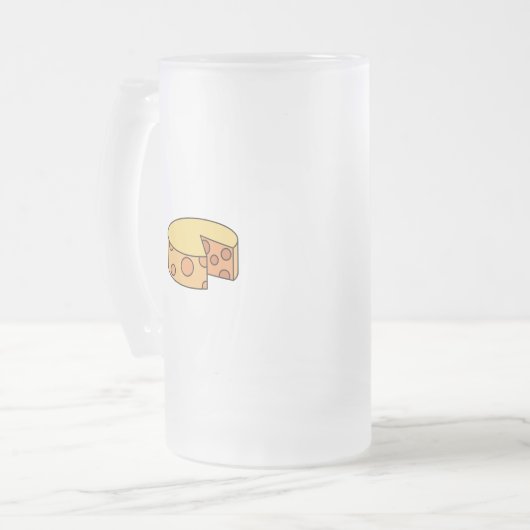 Käserad Mattglas Bierglas (Vorderseite Links)