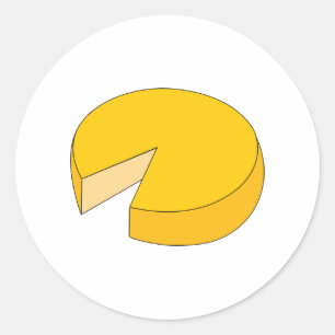 Käserad Runder Aufkleber