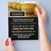 Käseräder, Käsehändler-Werbung Flyer (Hand)