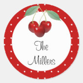 Käsereien und Polka-Dosen-Aufkleber Runder Aufkleber (Vorderseite)