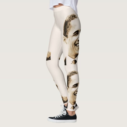 Kaserneobama-helles cremefarbenes leggings (Links)