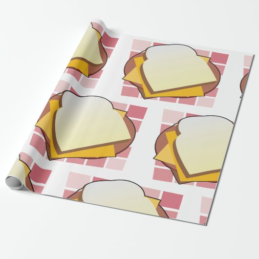Käsesandwich-Fun Food Geschenkpapier (Ungerollt)