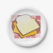 Käsesandwich-Fun Food Pappteller (Vorderseite)
