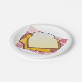 Käsesandwich-Fun Food Pappteller (Schrägansicht)