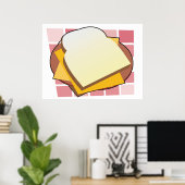 Käsesandwich-Fun Food Poster (Heimbüro)