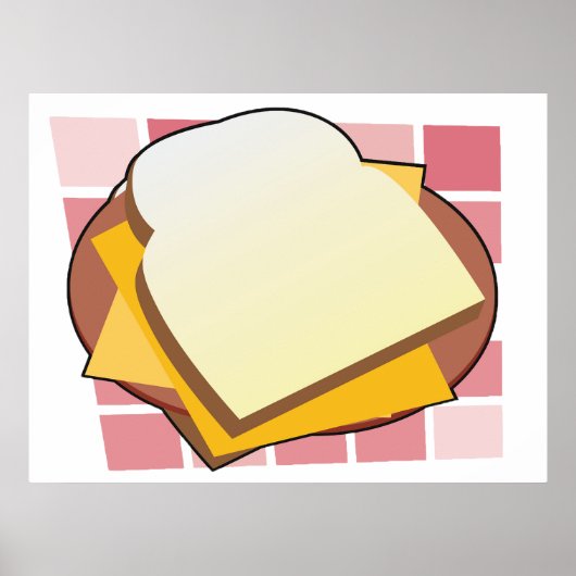 Käsesandwich-Fun Food Poster (Vorne)