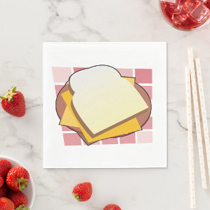 Käsesandwich-Fun Food Serviette