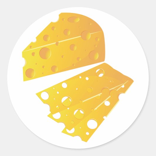 Käsesatz Runder Aufkleber (Vorderseite)