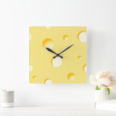 Käsescheibeillustration Quadratische Wanduhr (Zuhause)