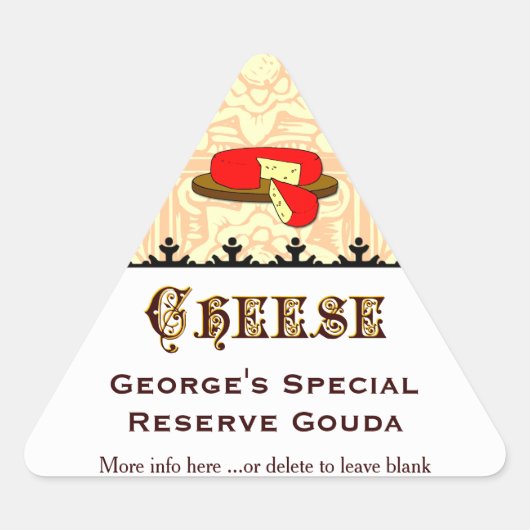Käseschriemen-Aufkleber Dreieckiger Aufkleber (Vorderseite)