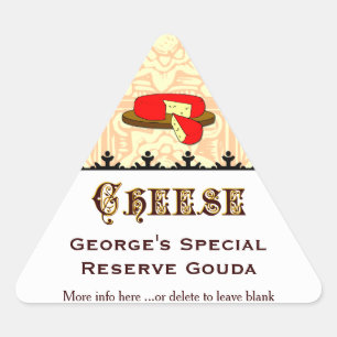 Käseschriemen-Aufkleber Dreieckiger Aufkleber