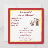 Käseseburger und Hot Dog Cook-Out Einladung (Rückseite)