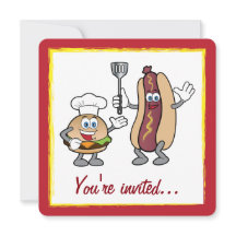 Käseseburger und Hot Dog Cook-Out