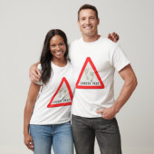 Käsesehenfußwarnzeichen T-Shirt (Unisex)