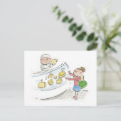 Käseshop Postkarte (Stehend Vorderseite)