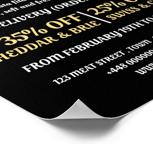 Käsesorte, Käsemongerwerbung Poster (Ecke)