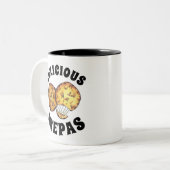 Käsesorten Mais Arepas Südamerikanische Küche Zweifarbige Tasse (Vorderseite Links)