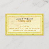 Käsespezialist, Cheesemonger Visitenkarte (Rückseite)