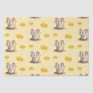 Käsespezialitäten: Niedliche Maus mit Käsesocken Seidenpapier