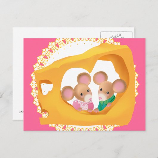 Käsespezifische Liebe Postkarte (Vorne/Hinten)