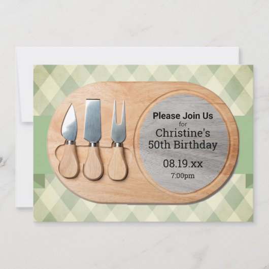 Käsespezifische Sondercharakter Einladung (Vorderseite)