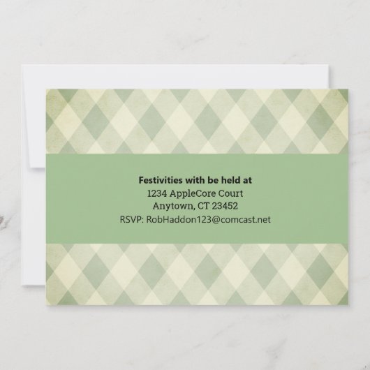 Käsespezifische Sondercharakter Einladung (Rückseite)