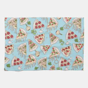 Käsespezifisches Pizza-Muster Geschirrtuch